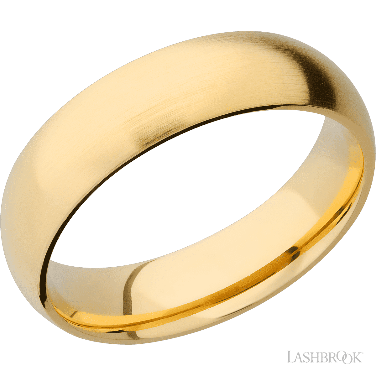 Lashbrook 14K Yellow Gold Men's Marriage Ring With Satin Finish - Diamonds By Rothschild