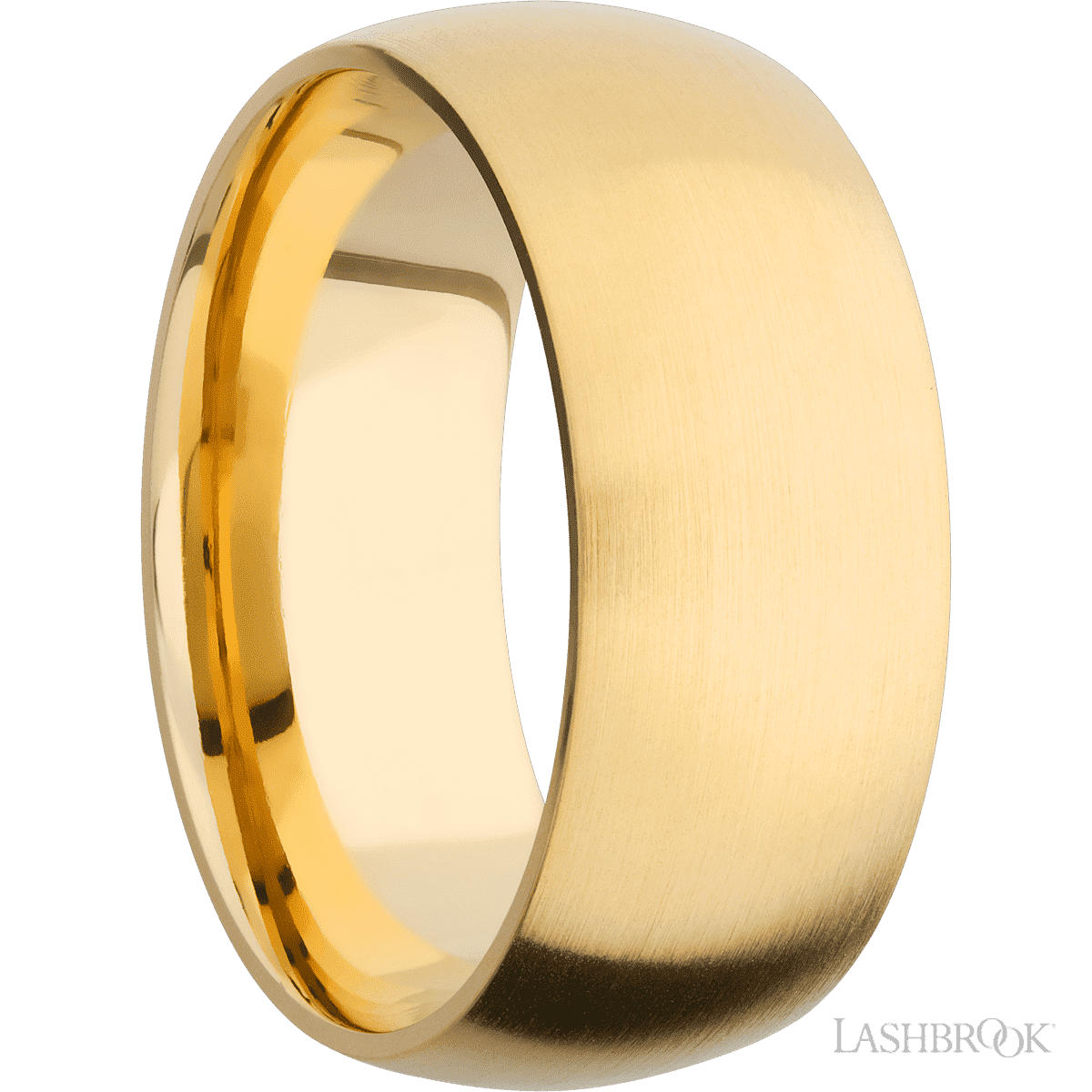 Lashbrook 14K Yellow Gold Men's Marriage Ring With Satin Finish - Diamonds By Rothschild