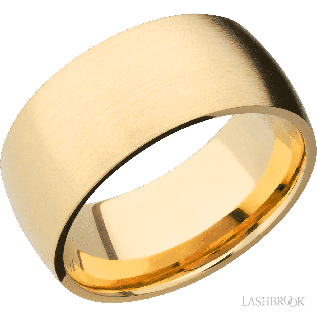 Lashbrook 14K Yellow Gold Men's Marriage Ring With Satin Finish - Diamonds By Rothschild