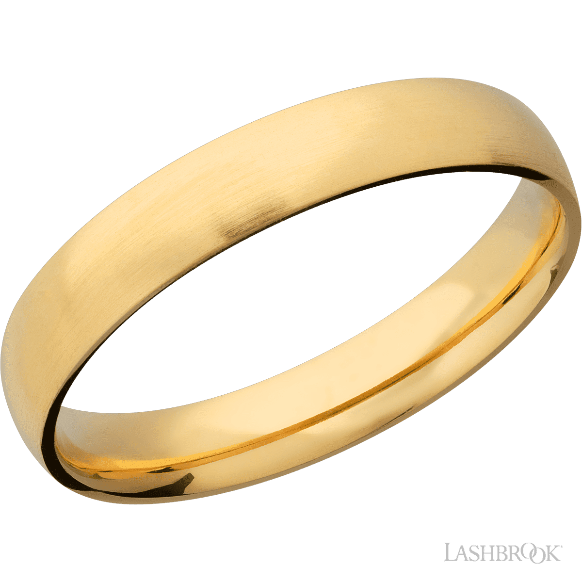 Lashbrook 14K Yellow Gold Wedding Band For Him With Satin Finish - Diamonds By Rothschild