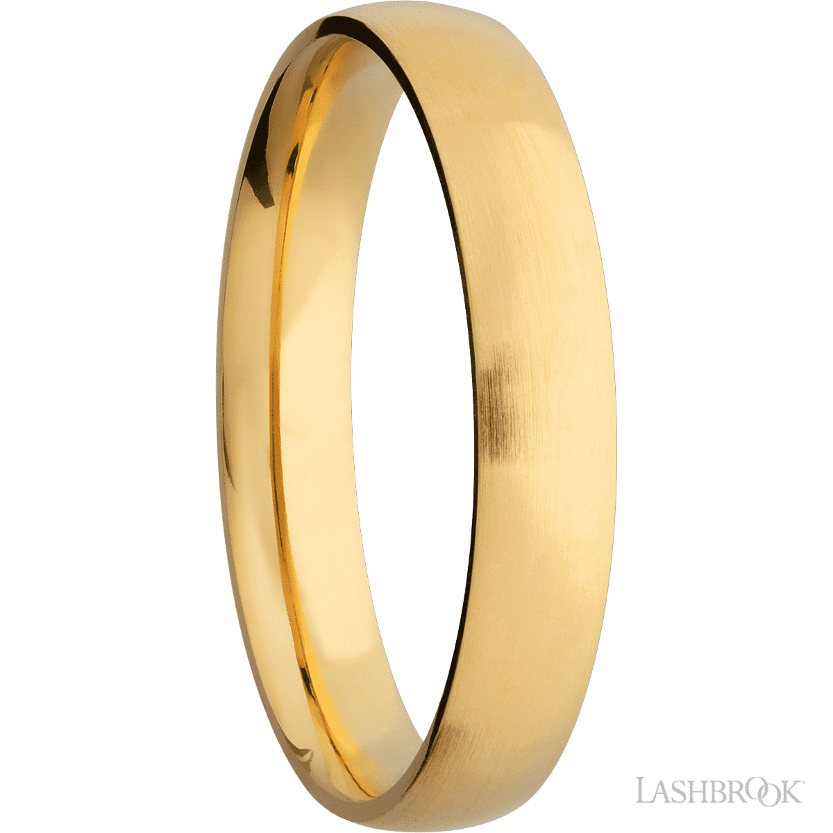 Lashbrook 14K Yellow Gold Wedding Band For Him With Satin Finish - Diamonds By Rothschild