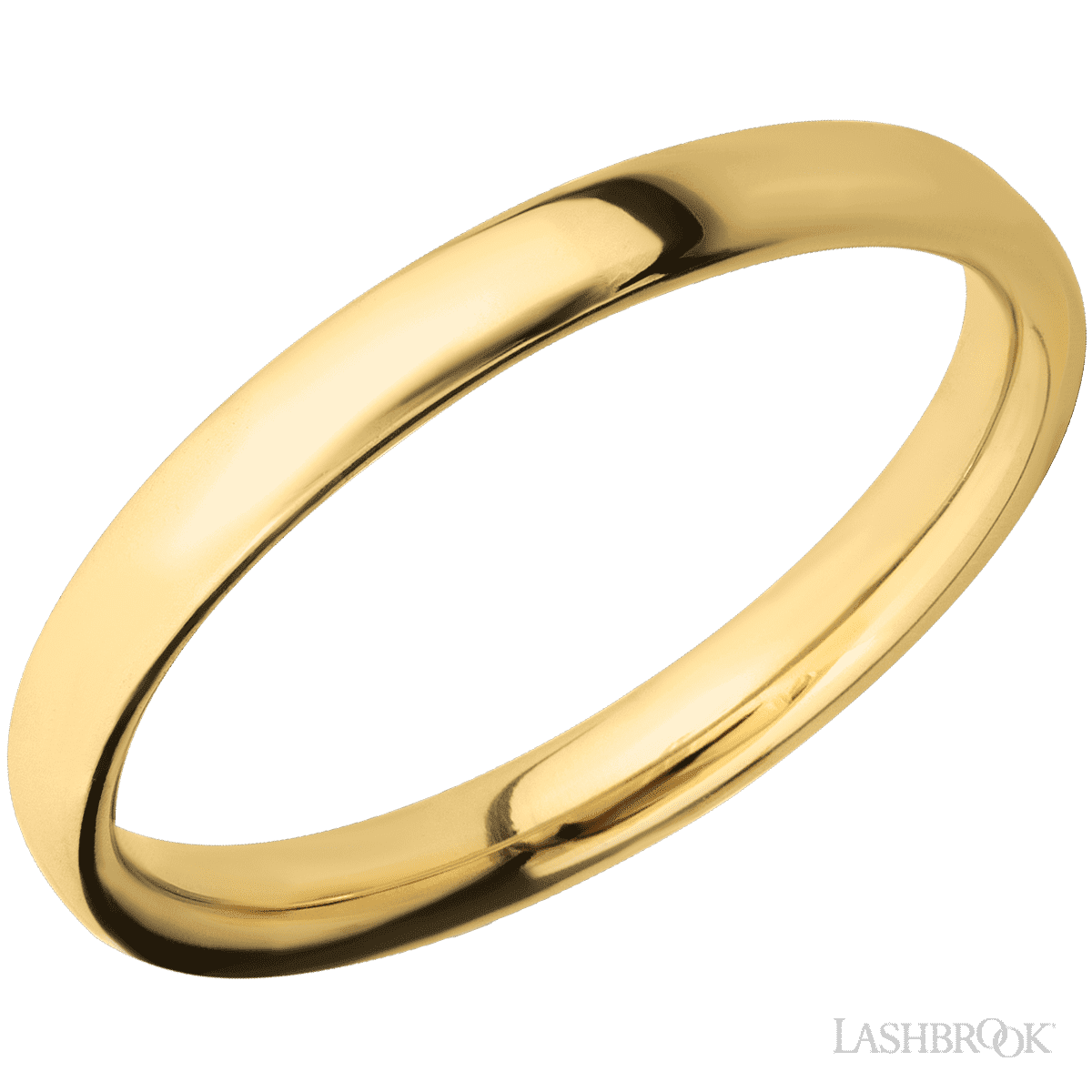 Lashbrook 14K Yellow Gold Wedding Ring For Him With Ultra Comfort - Diamonds By Rothschild
