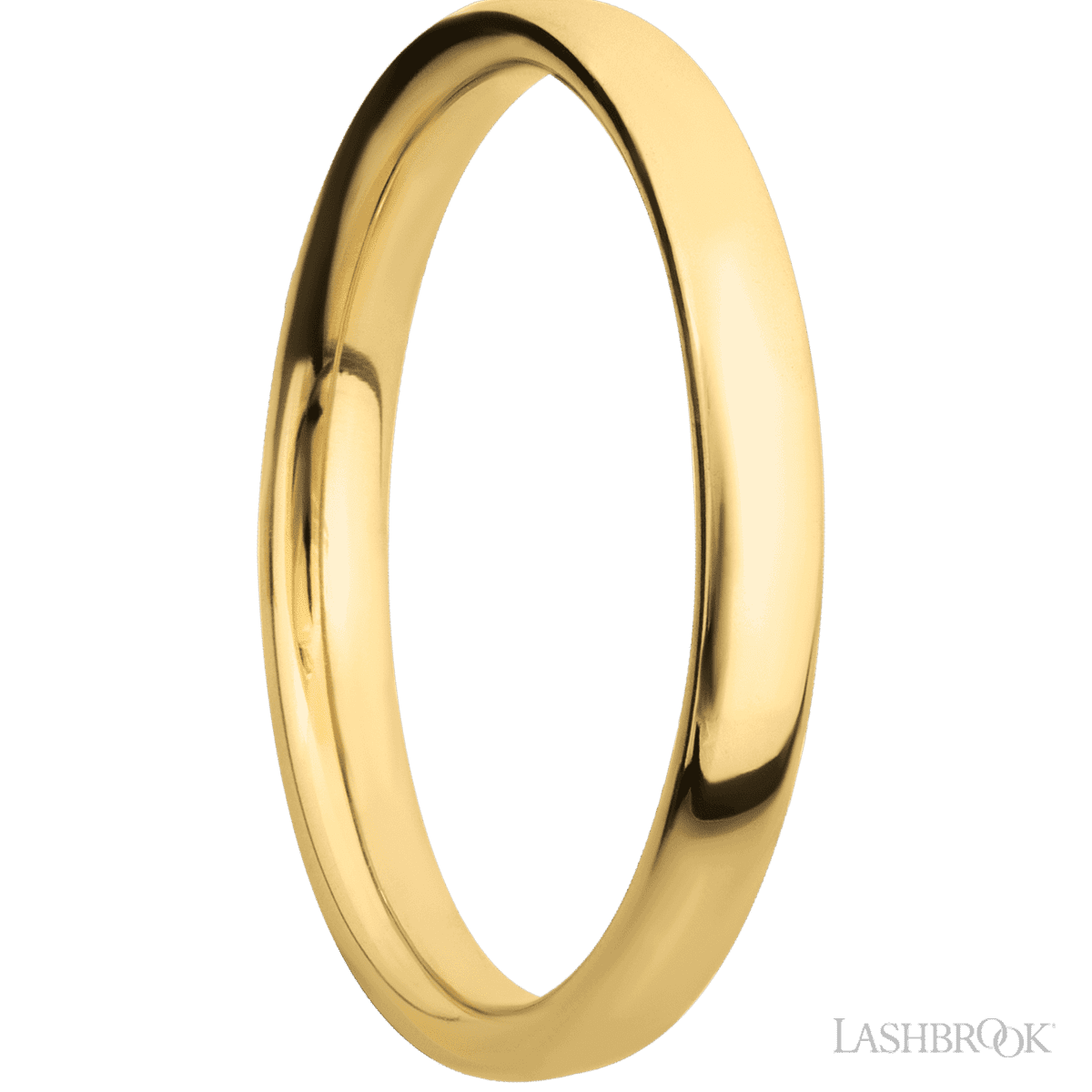 Lashbrook 14K Yellow Gold Wedding Ring For Him With Ultra Comfort - Diamonds By Rothschild