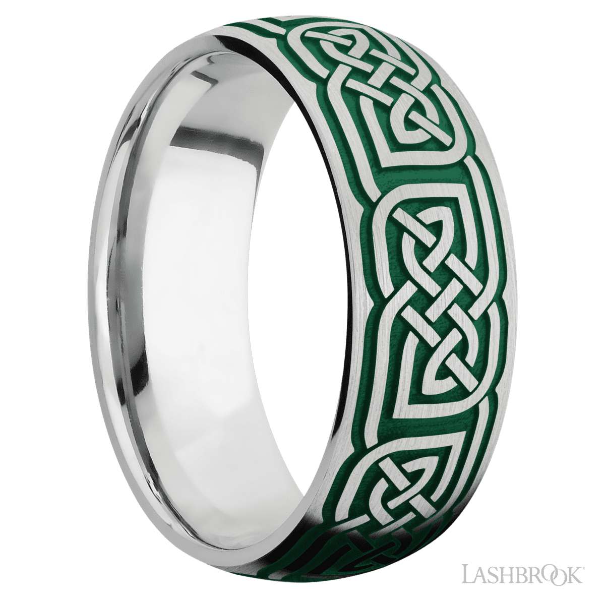 Lashbrook Cobalt Chrome Male Marriage Band With Celtic Pattern - Diamonds By Rothschild