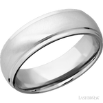 Lashbrook Cobalt Chrome Wedding Band For Him With Angle Satin Finish - Diamonds By Rothschild