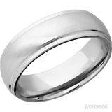 Lashbrook Cobalt Chrome Wedding Band For Him With Angle Satin Finish - Diamonds By Rothschild