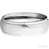 Lashbrook Cobalt Chrome Wedding Band For Him With Angle Satin Finish - Diamonds By Rothschild