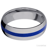 Lashbrook Male Marriage Band with Polish Finish and Lapis Inlay - Diamonds By Rothschild