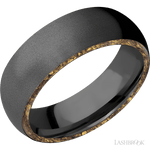 Lashbrook Male Wedding Band With Alaskan Gold Nugget Inlay - Diamonds By Rothschild