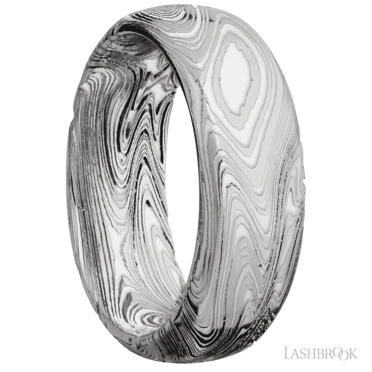 Lashbrook Marble Wedding Band For Him With White Cerakote - Diamonds By Rothschild