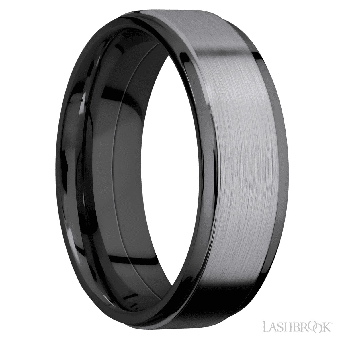 Lashbrook Men's Marriage Band with Polish Finish and Tantalum Inlay - Diamonds By Rothschild