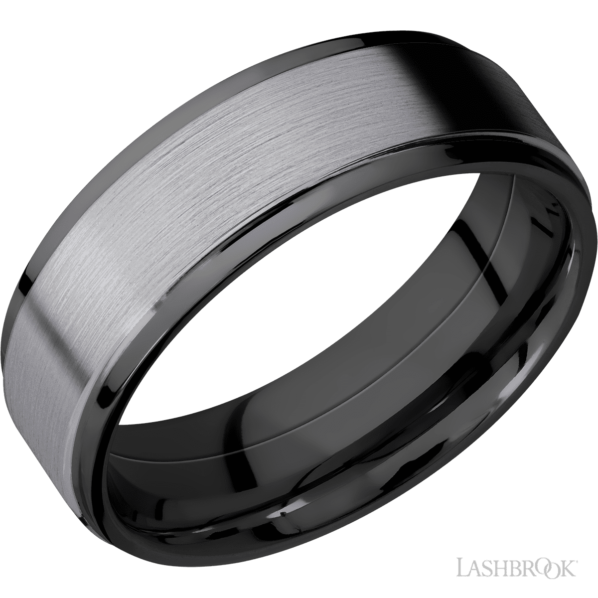 Lashbrook Men's Marriage Band with Polish Finish and Tantalum Inlay - Diamonds By Rothschild