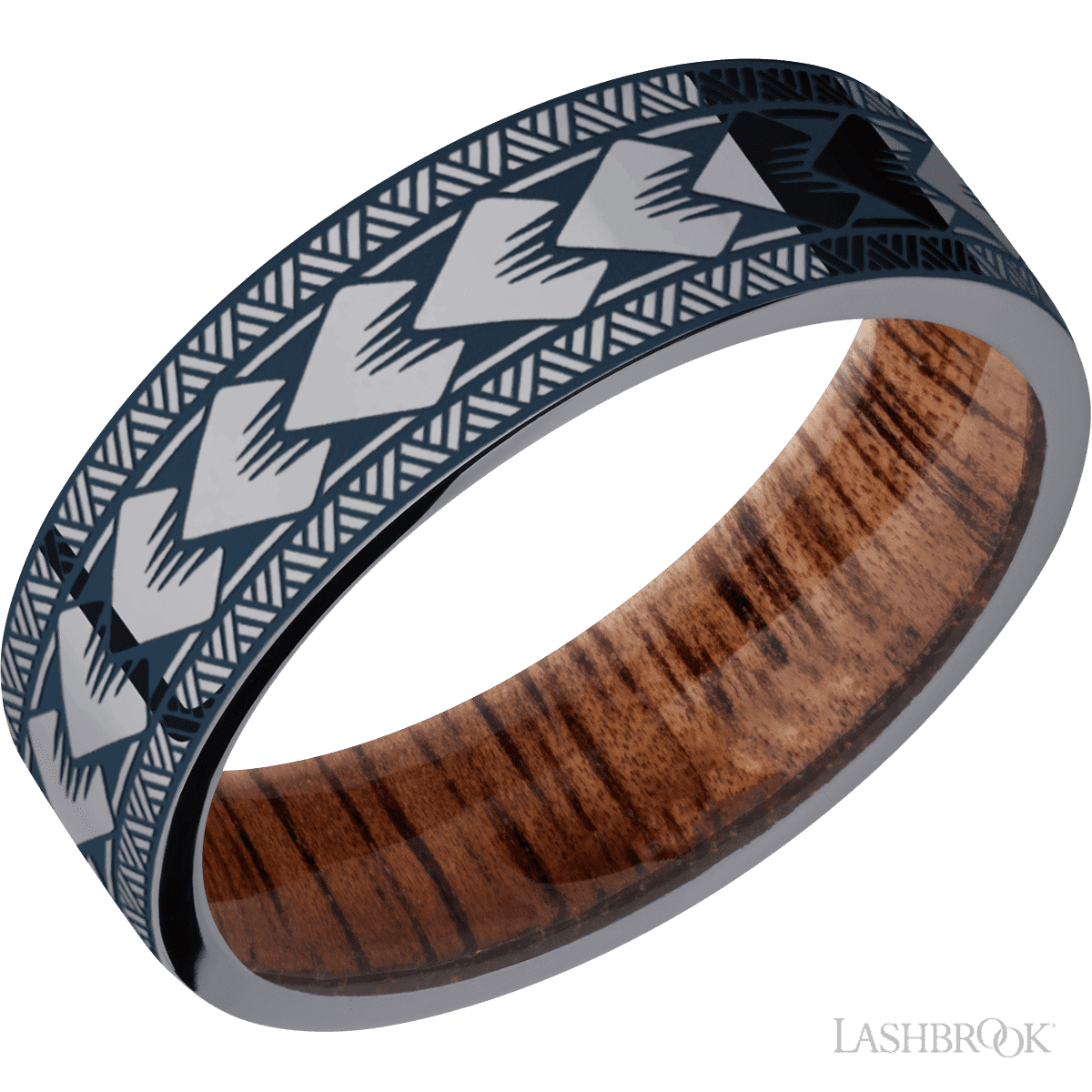 Lashbrook Men's Tantalum and Wood with Polish Finish and Koa - Diamonds By Rothschild