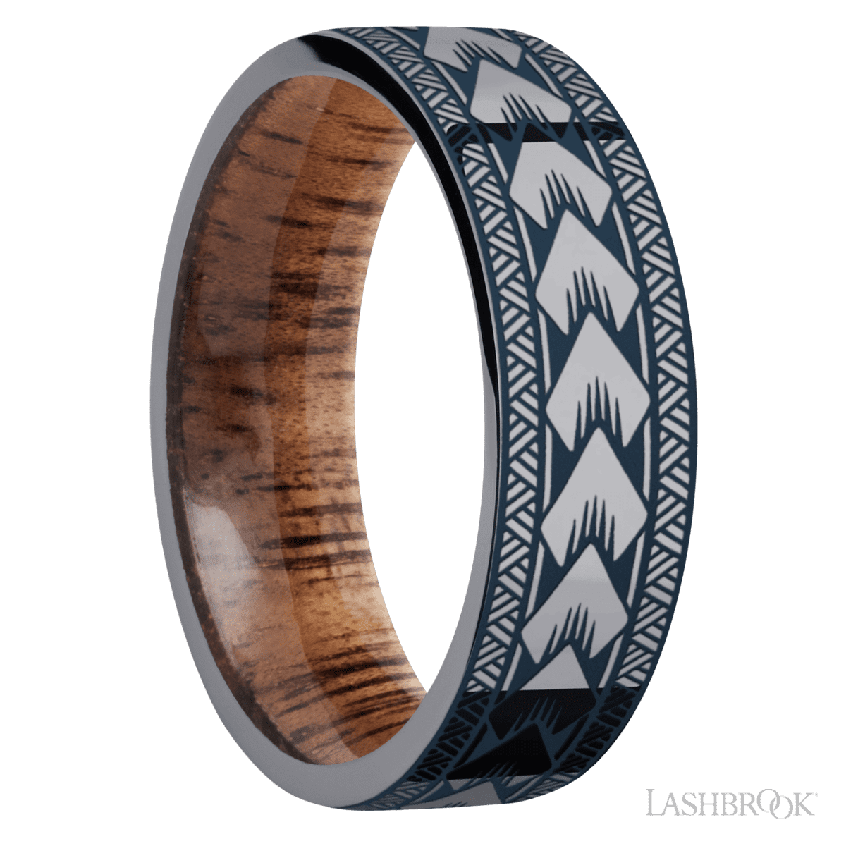 Lashbrook Men's Tantalum and Wood with Polish Finish and Koa - Diamonds By Rothschild
