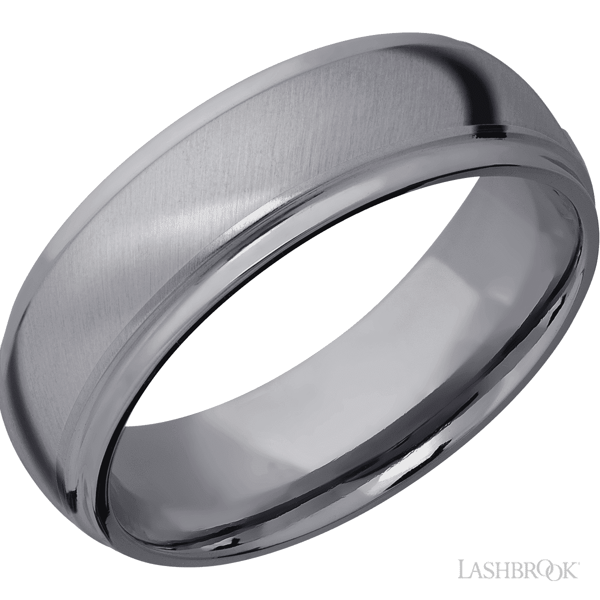 Lashbrook Tantalum Men's Wedding Ring With Anglesatin, Polish Finish - Diamonds By Rothschild