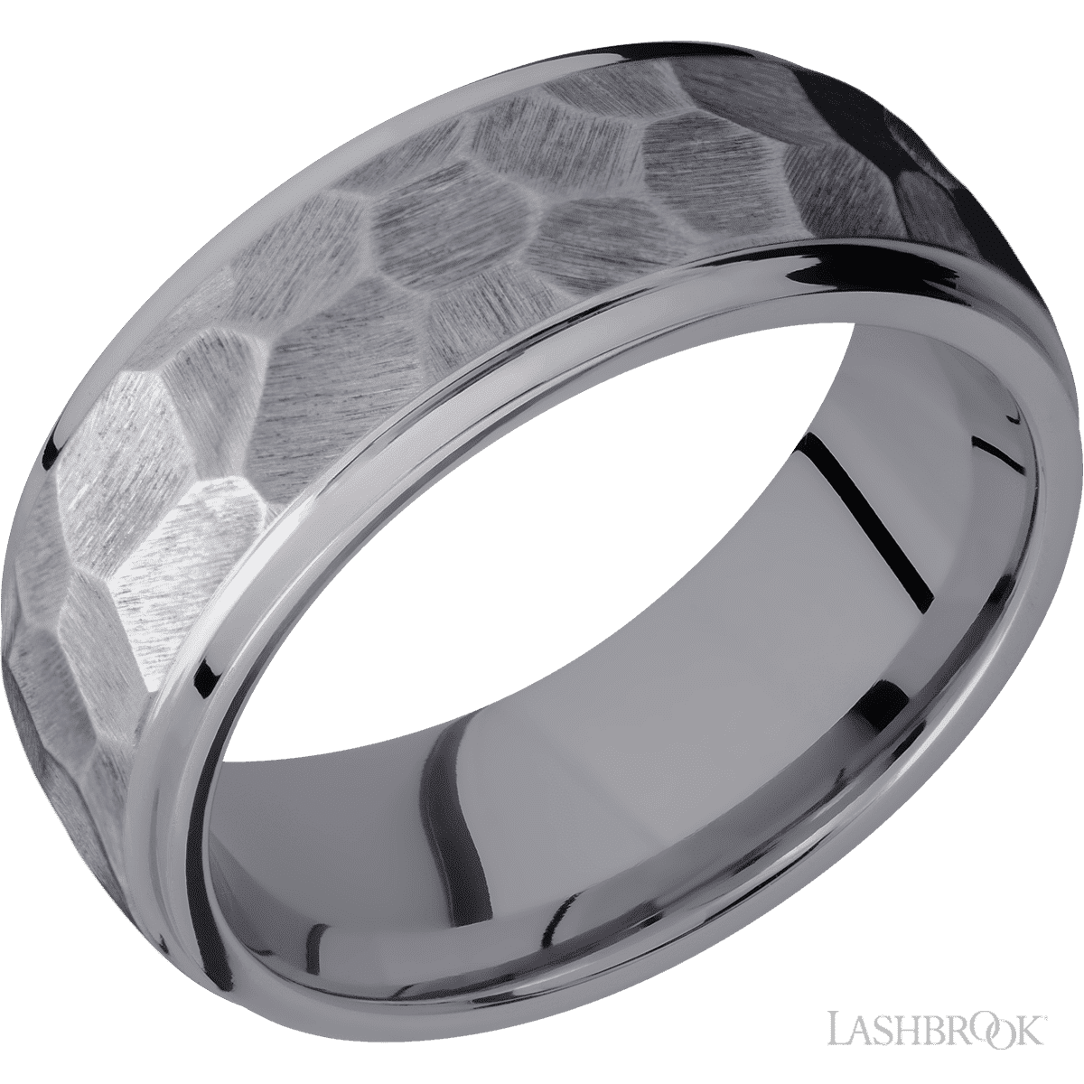 Lashbrook Tantalum Men's Wedding Ring with Rock & Hammer Finish - Diamonds By Rothschild