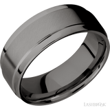 Lashbrook Tantalum Noir Male Wedding Band With Angle Satin Finish - Diamonds By Rothschild