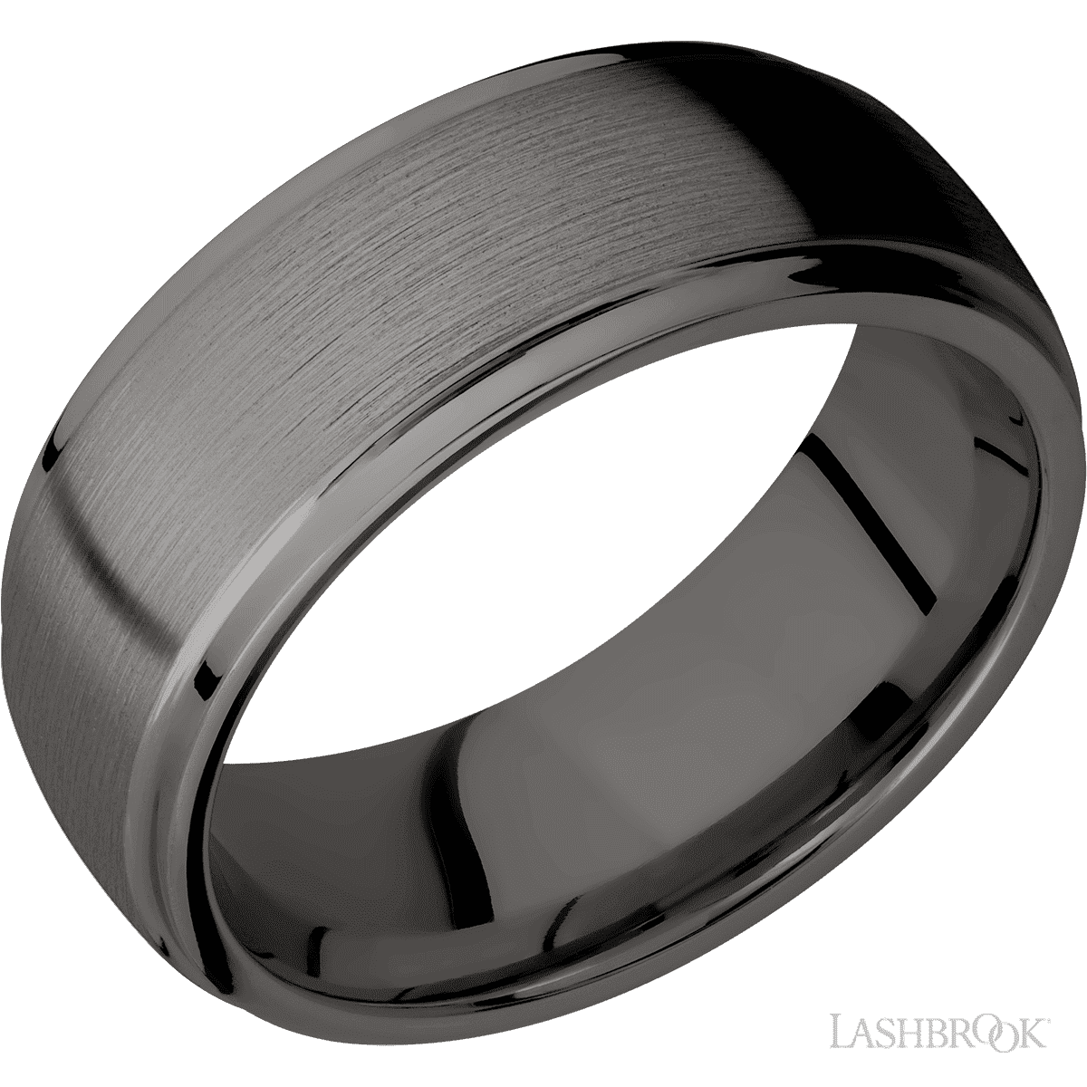 Lashbrook Tantalum Noir Male Wedding Ring With Satin Finish - Diamonds By Rothschild