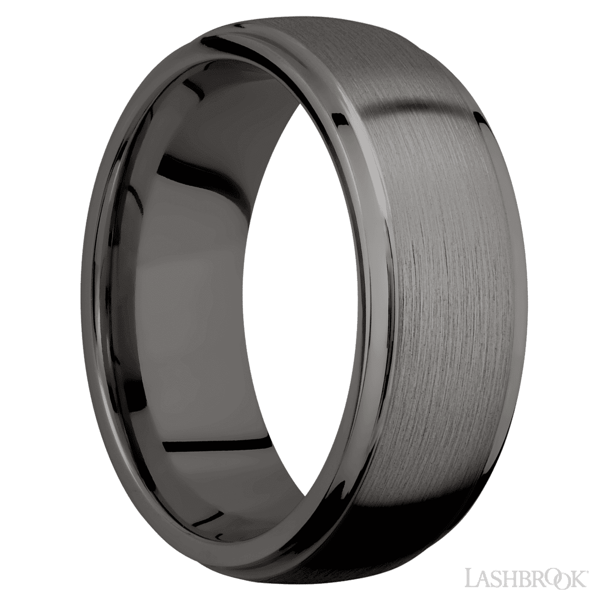 Lashbrook Tantalum Noir Male Wedding Ring With Satin Finish - Diamonds By Rothschild