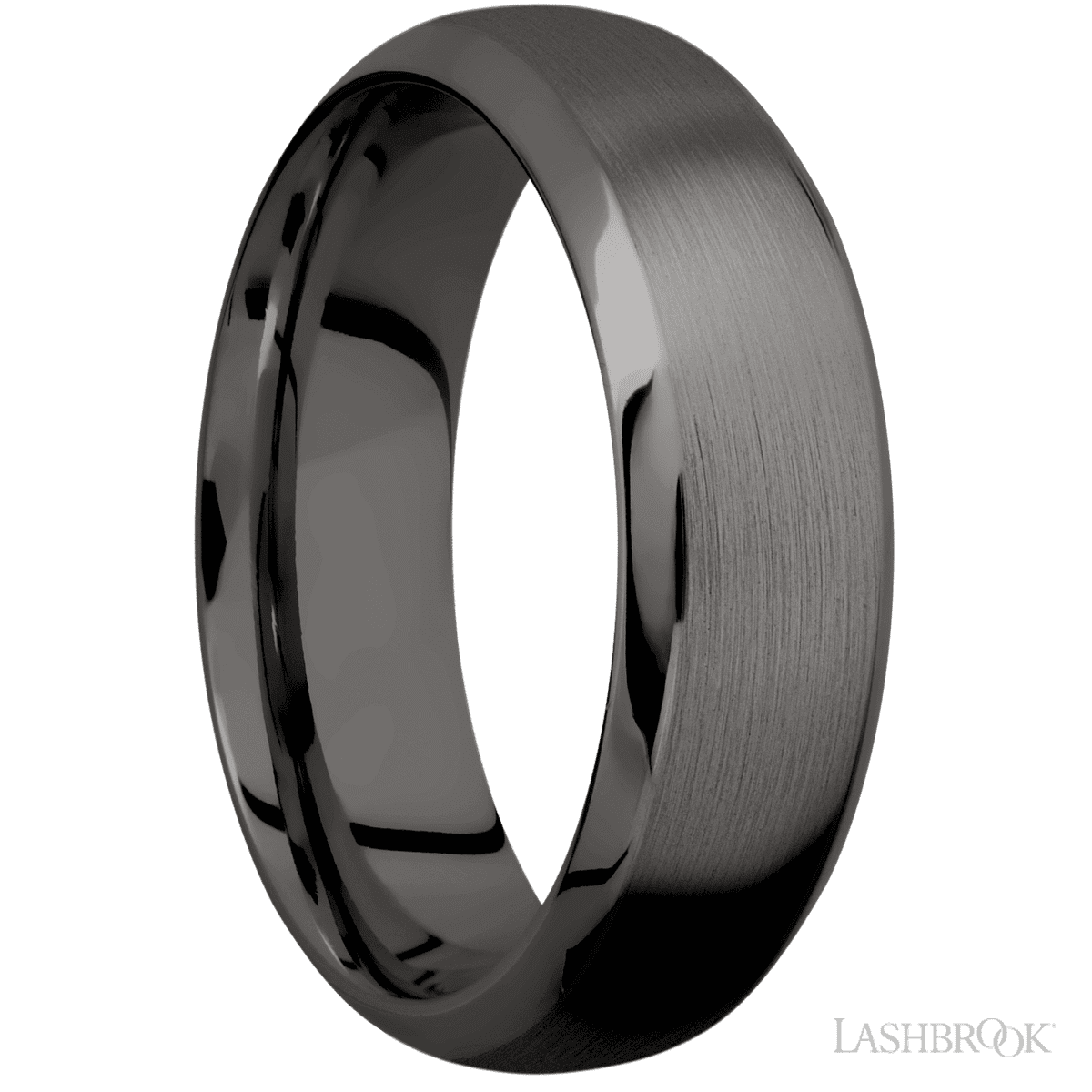 Lashbrook Tantalum Noir Wedding Ring For Him With Satin Finish - Diamonds By Rothschild