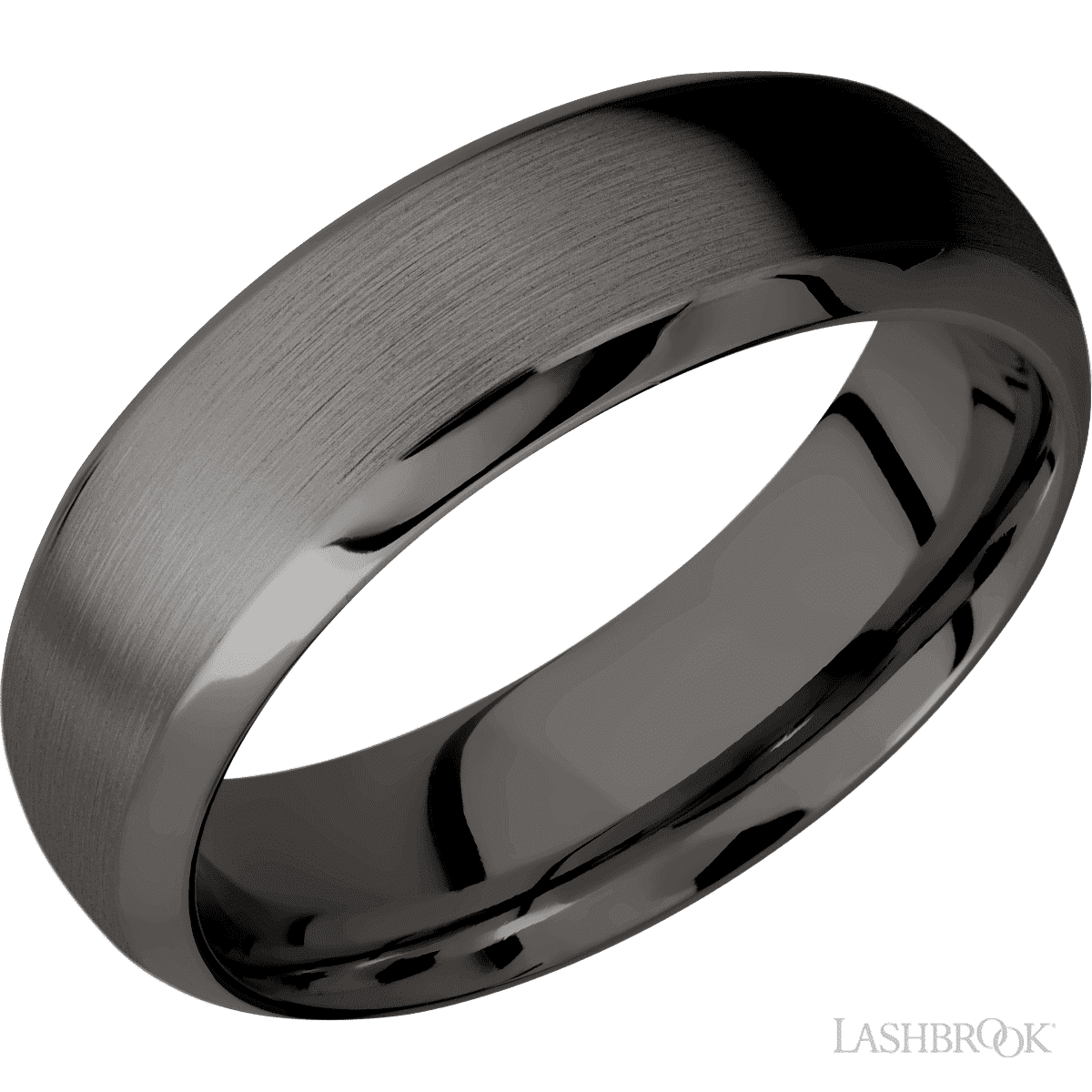 Lashbrook Tantalum Noir Wedding Ring For Him With Satin Finish - Diamonds By Rothschild