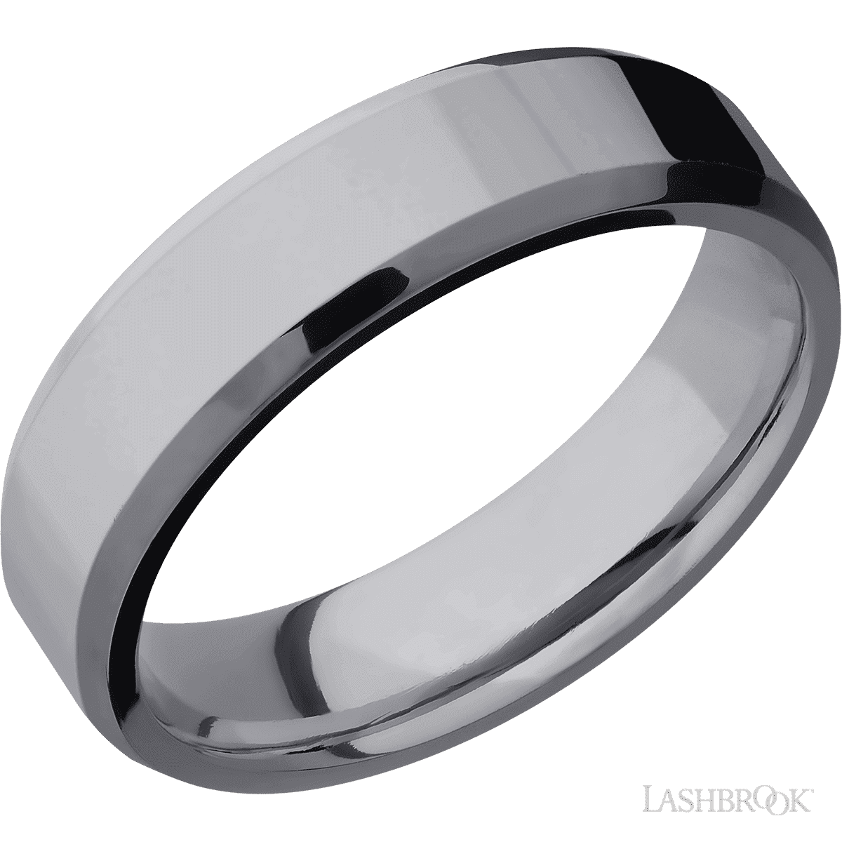 Lashbrook Tantalum Wedding Band For Him With Polish Finish - Diamonds By Rothschild