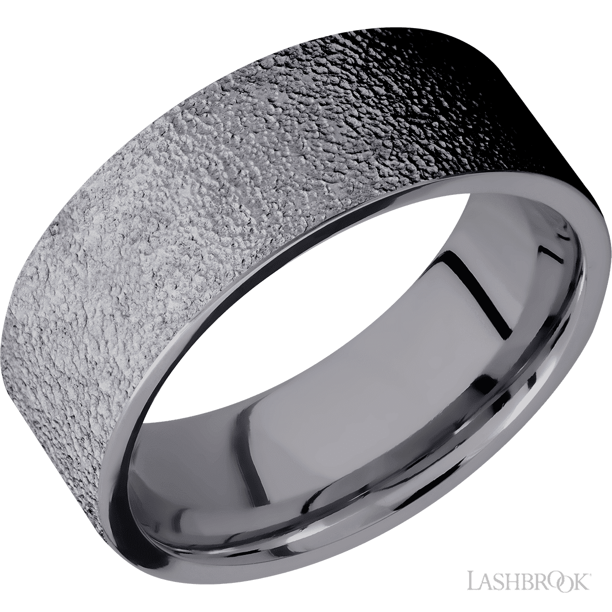 Lashbrook Tantalum Wedding Ring For Him With Stipple Finish - Diamonds By Rothschild