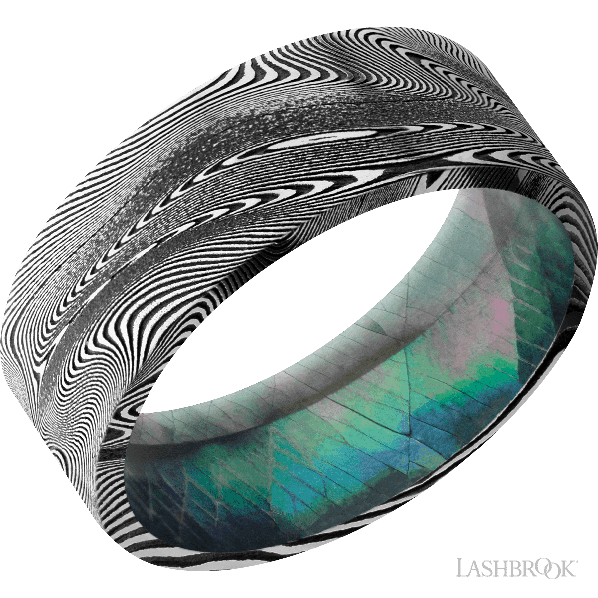 Lashbrook Tightweave Wedding Band For Him With Acid Finish & BMOP - Diamonds By Rothschild