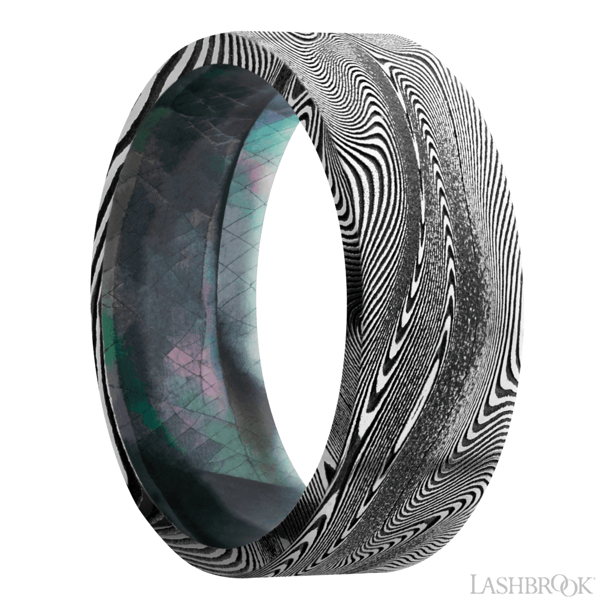 Lashbrook Tightweave Wedding Band For Him With Acid Finish & BMOP - Diamonds By Rothschild