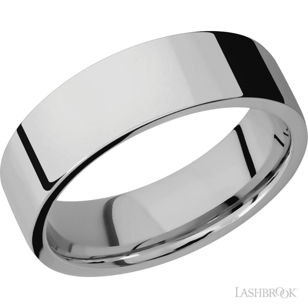 Lashbrook Titanium Male Marriage Band With Polish Finish - Diamonds By Rothschild