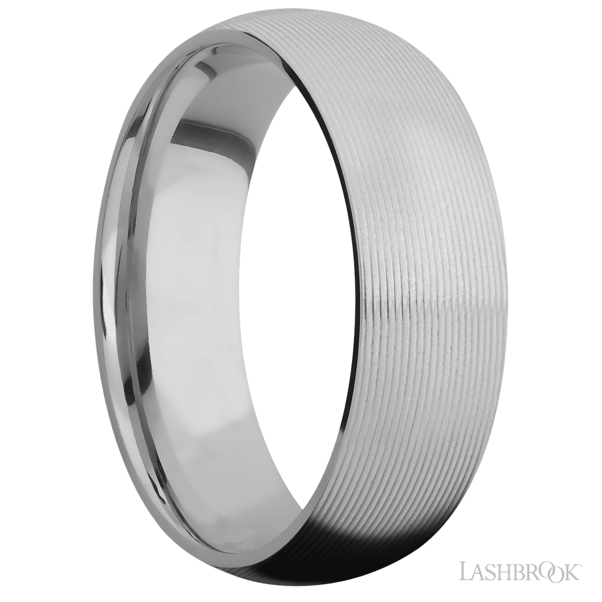 Lashbrook Titanium Male Marriage Ring With Machine Finish - Diamonds By Rothschild