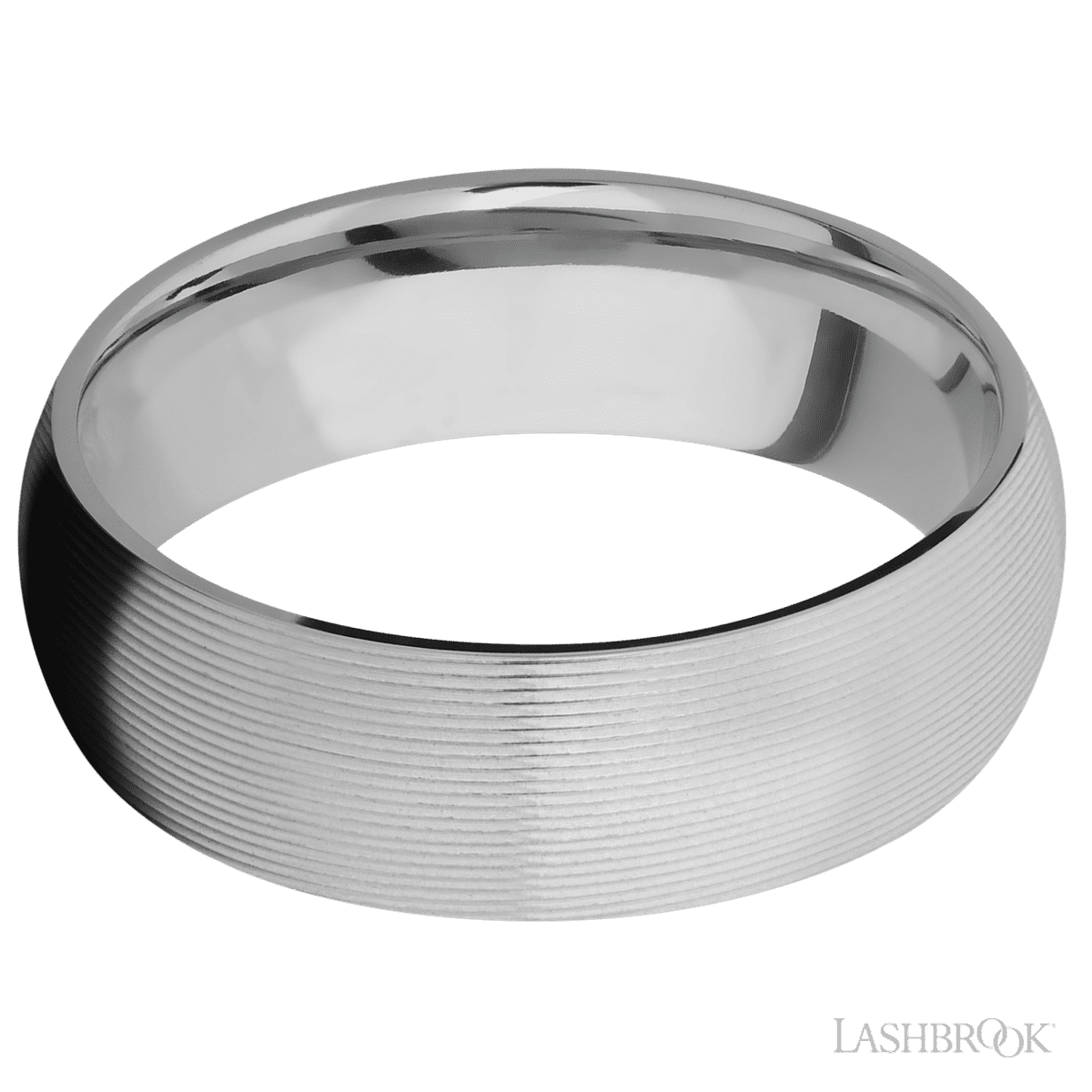 Lashbrook Titanium Male Marriage Ring With Machine Finish - Diamonds By Rothschild