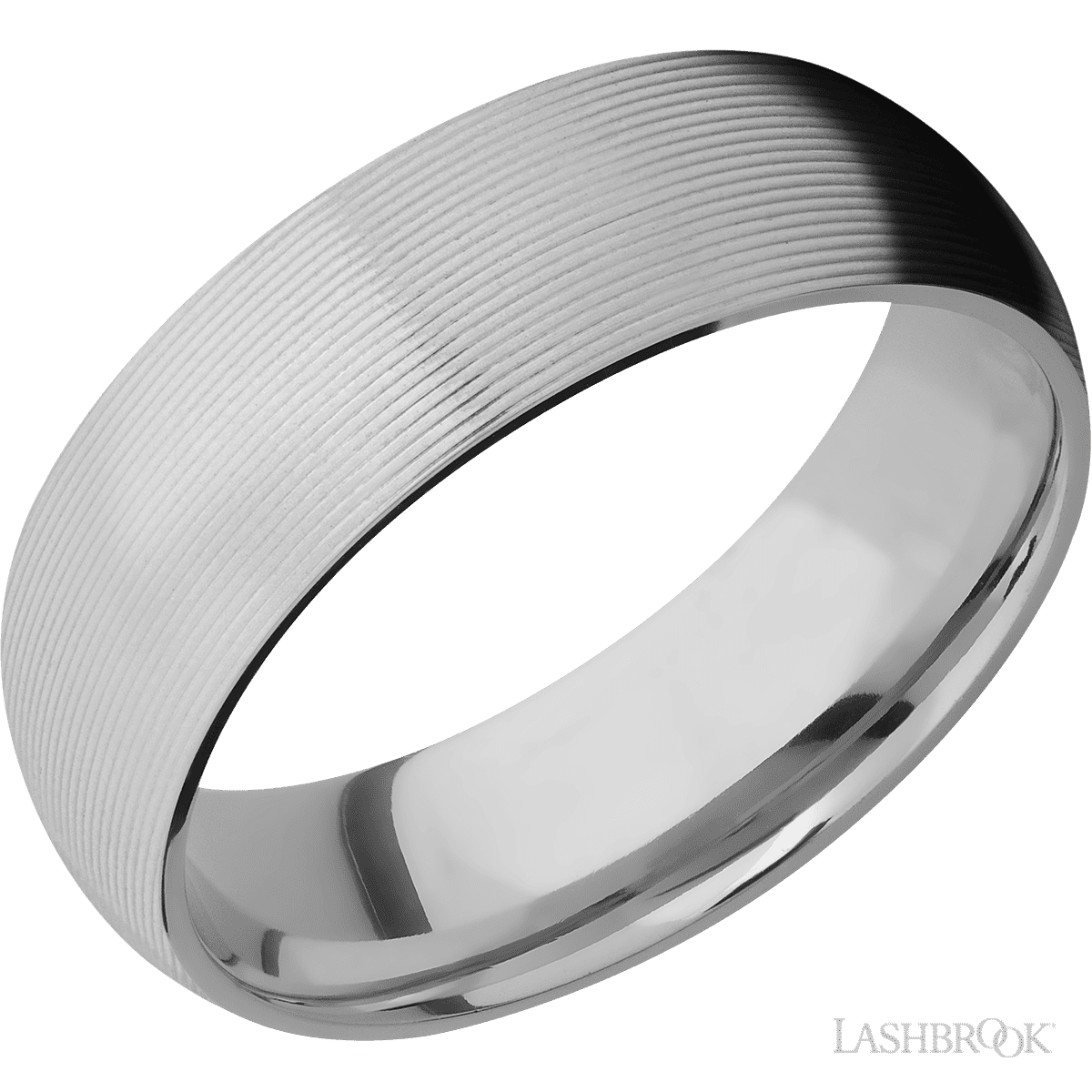 Lashbrook Titanium Male Marriage Ring With Machine Finish - Diamonds By Rothschild