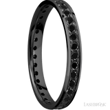 Lashbrook Wedding Band For Him With Polish Finish & Beaded Diamonds - Diamonds By Rothschild