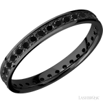 Lashbrook Wedding Band For Him With Polish Finish & Beaded Diamonds - Diamonds By Rothschild