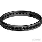 Lashbrook Wedding Band For Him With Polish Finish & Beaded Diamonds - Diamonds By Rothschild