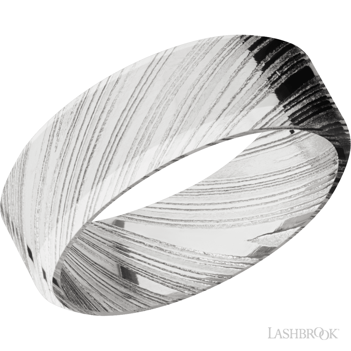 Lashbrook Woodgrain Wedding Band For Him With Polish Finish - Diamonds By Rothschild