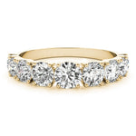 Luxurious 9 Stone Round Prong - Set Diamond Wedding Band - Diamonds By Rothschild