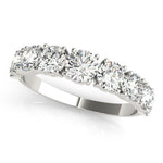 Luxurious 9 Stone Round Prong - Set Diamond Wedding Band - Diamonds By Rothschild
