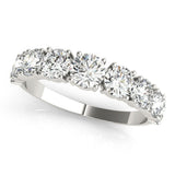 Luxurious 9 Stone Round Prong - Set Diamond Wedding Band - Diamonds By Rothschild