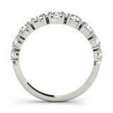 Luxurious 9 Stone Round Prong - Set Diamond Wedding Band - Diamonds By Rothschild