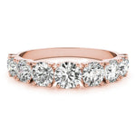 Luxurious 9 Stone Round Prong - Set Diamond Wedding Band - Diamonds By Rothschild