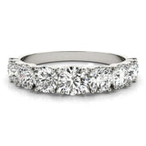 Luxurious 9 Stone Round Prong - Set Diamond Wedding Band - Diamonds By Rothschild