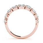 Luxurious 9 Stone Round Prong - Set Diamond Wedding Band - Diamonds By Rothschild