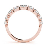 Luxurious 9 Stone Round Prong - Set Diamond Wedding Band - Diamonds By Rothschild