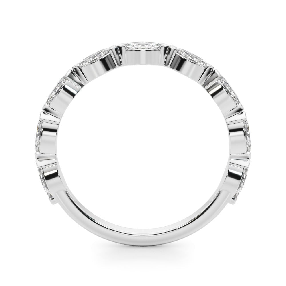 Luxurious Stackable Marquise Diamond Pavé Wedding Ring - Diamonds By Rothschild