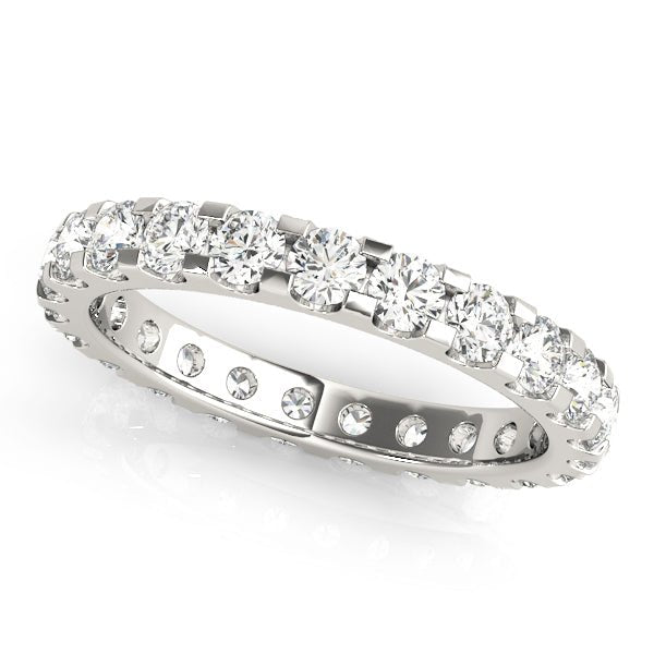 Luxurious U - shape Round Diamond Pavé Wedding Eternity Band - Diamonds By Rothschild