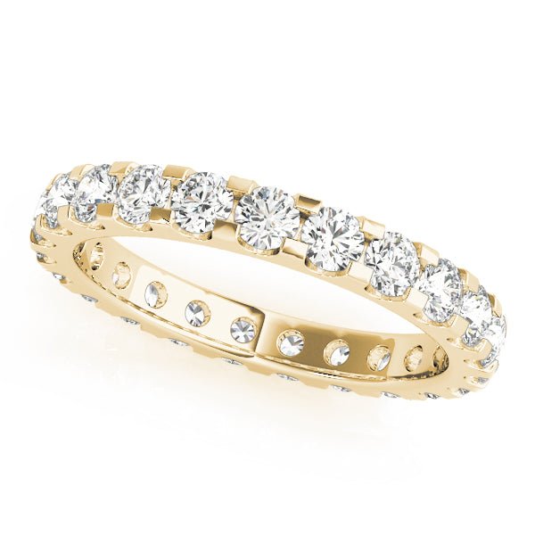 Luxurious U - shape Round Diamond Pavé Wedding Eternity Band - Diamonds By Rothschild
