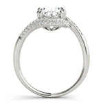 Oval Center Bypass Pavé Engagement Ring - Diamonds By Rothschild