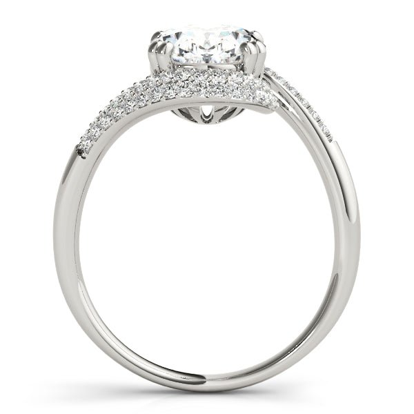 Oval Center Bypass Pavé Engagement Ring - Diamonds By Rothschild